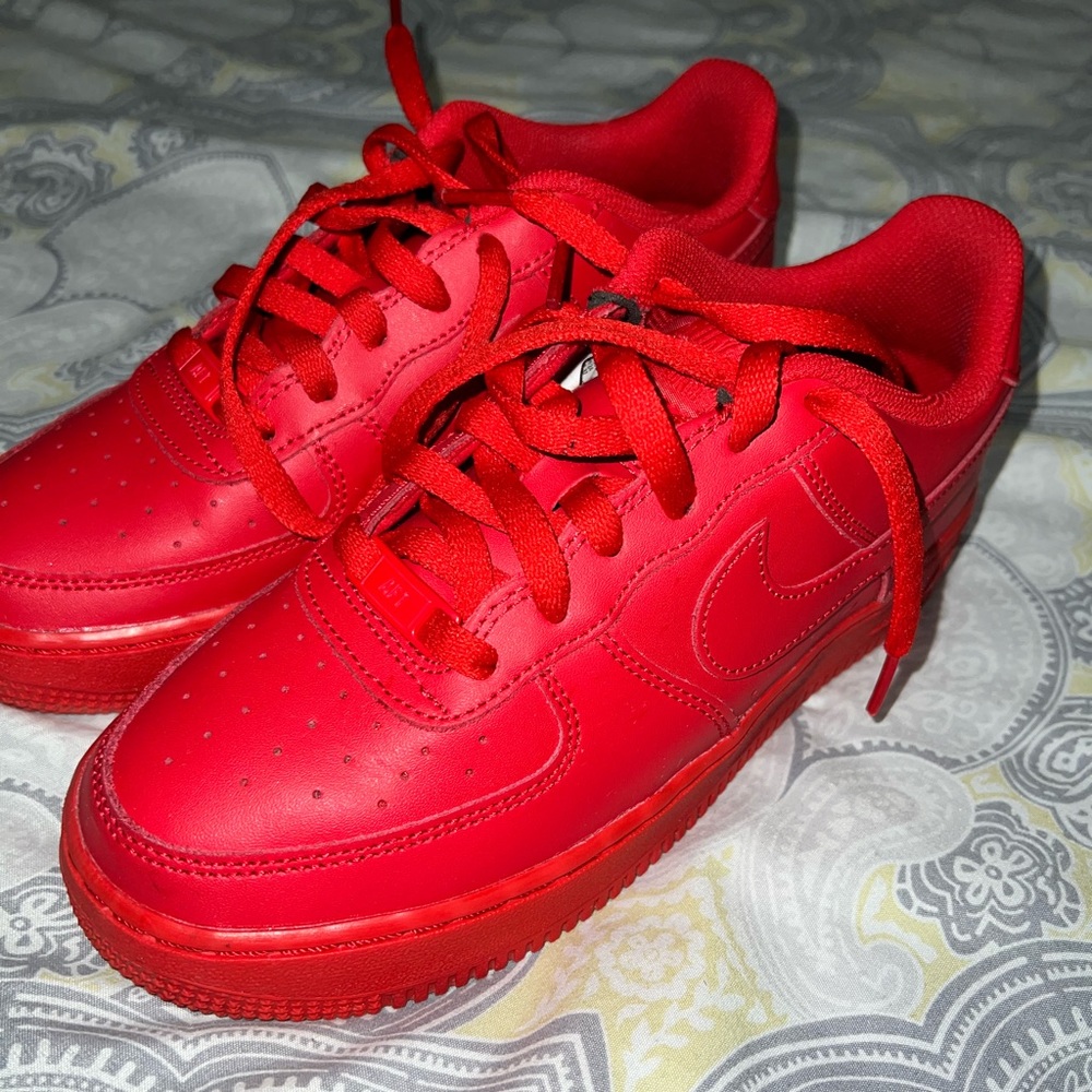 Red Nike Air Force One Size 6Y